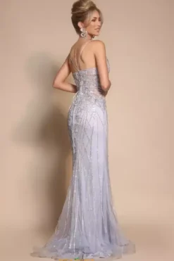 Long Dresses|Plus Sized Dresses^Portia and Scarlett PS26033 Silver