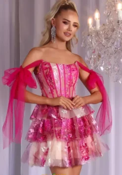 Wedding Guest|Bat Mitzvah^Portia and Scarlett PS25701 Pink Multi