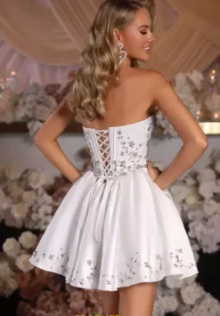 Bat Mitzvah|Plus Size Homecoming Dresses^Portia and Scarlett PS25567 White