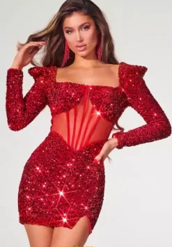 Long Sleeve Hc Dresses|Short Homecoming Dresses^Portia and Scarlett PS22555