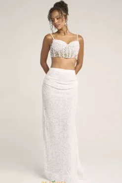 Long Dresses|Pageant^Portia and Scarlett PS26453C White/Nude