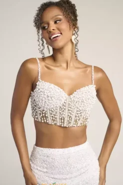 Long Dresses|Pageant^Portia and Scarlett PS26453C White/Nude