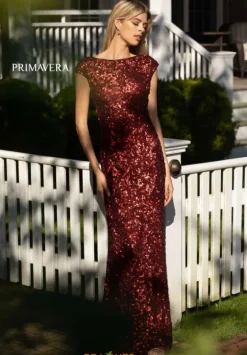 Fitted|Plus Size^Primavera 3796 Burgundy