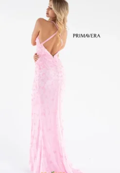 Long Homecoming Dresses|Fitted^Primavera 3746 Pink