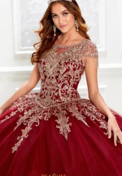 Plus Sized Quince Dresses|Pageant^Princesa Quinceanera PR22026 Wine/Rose Gold