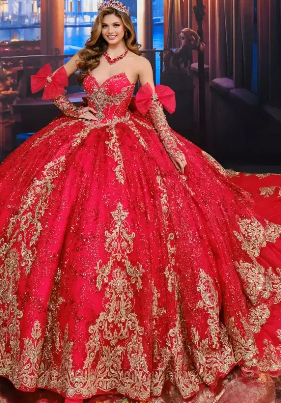 Quince Dresses With Sleeves|Plus Sized Quince Dresses^Princesa Quinceanera PR70104