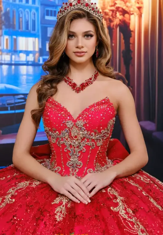 Quince Dresses With Sleeves|Plus Sized Quince Dresses^Princesa Quinceanera PR70104