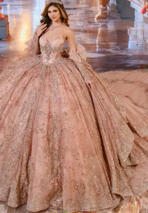 Quince Dresses With Sleeves|Plus Sized Quince Dresses^Princesa Quinceanera PR70104