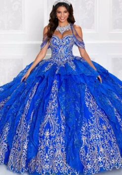 Plus Sized Quince Dresses|Sweet Sixteen^Princesa Quinceanera PR12274 Royal/Gold