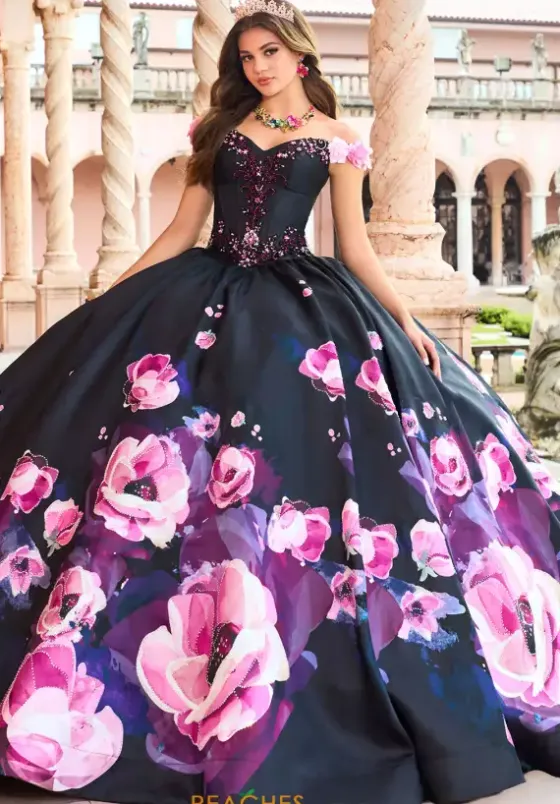 Sweet Sixteen|Plus Sized Quince Dresses^Princesa Quinceanera PR30151 Black/Pink
