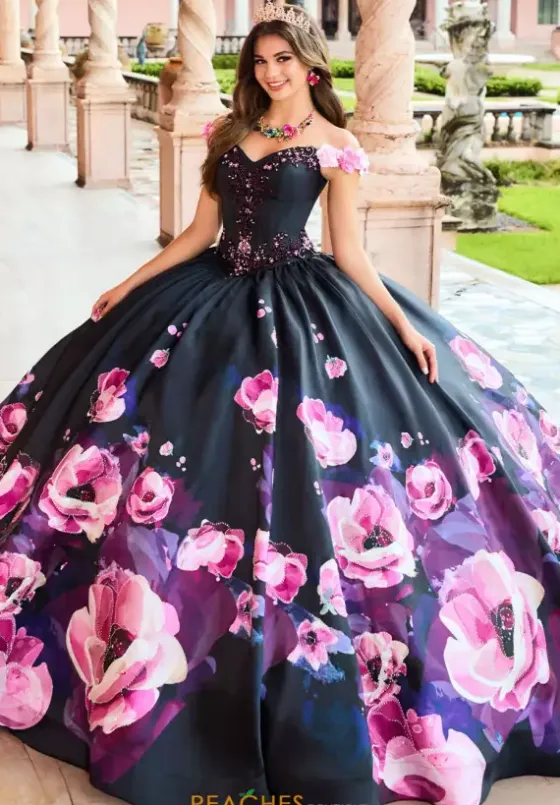Sweet Sixteen|Plus Sized Quince Dresses^Princesa Quinceanera PR30151 Black/Pink