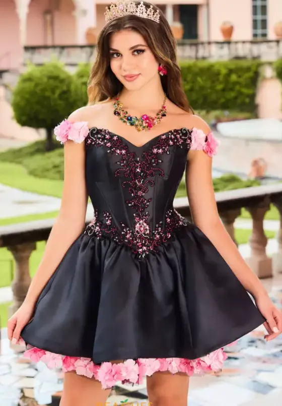 Sweet Sixteen|Plus Sized Quince Dresses^Princesa Quinceanera PR30151 Black/Pink