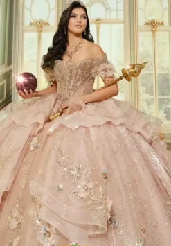 Plus Sized Quince Dresses|Sweet Sixteen^Princesa Quinceanera PR70106 Rose Quartz