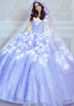 Plus Sized Quince Dresses|Sweet Sixteen^Princesa Quinceanera PR22036CLOAK Orchid