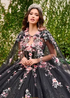 Sweet Sixteen^Rachel Allan Quince QS3132 Cape Only. Dress sold seperately.