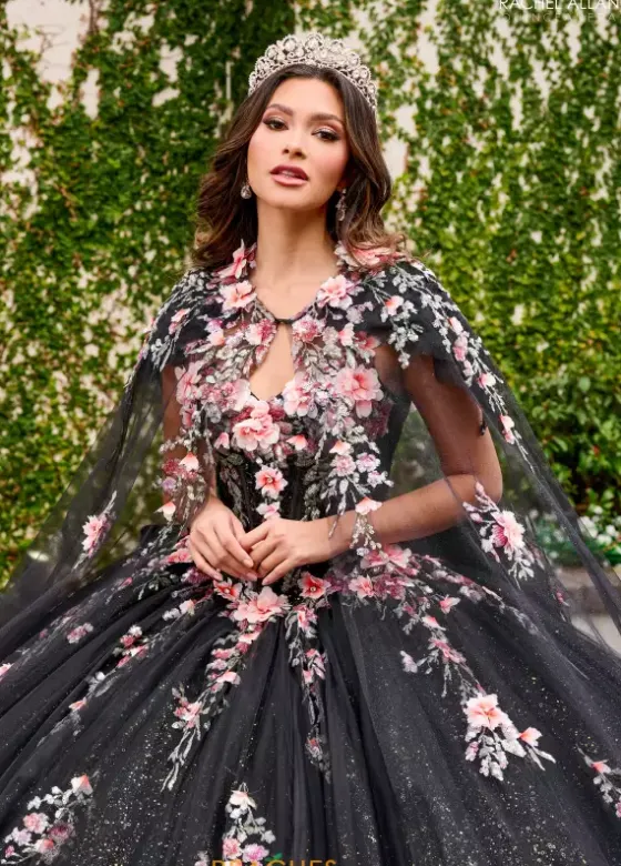 Sweet Sixteen^Rachel Allan Quince QS3132 Cape Only. Dress sold seperately.