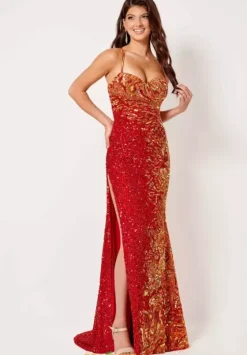 Fitted|Long Dresses^Rachel Allan 70316 Black/Gold