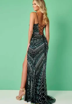 Long Homecoming Dresses|Sexy^Rachel Allan 70183 Black Multi