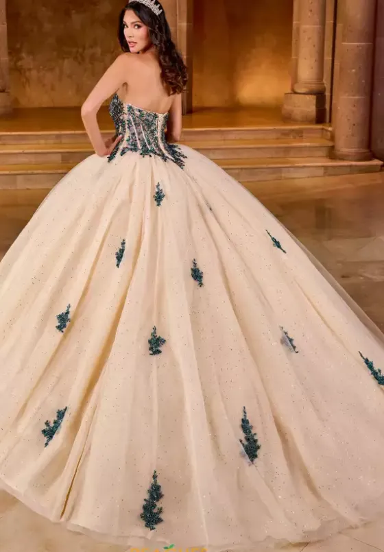 Plus Sized Quince Dresses|Sweet Sixteen^Rachel Allan Quince RQ1152 Champagne Peacock