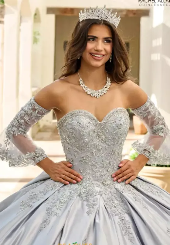 Quince Dresses With Sleeves|Plus Sized Quince Dresses^Rachel Allan Quince RQ2217