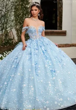 Plus Sized Quince Dresses|Sweet Sixteen^Rachel Allan Quince RQ3122 Light Blue