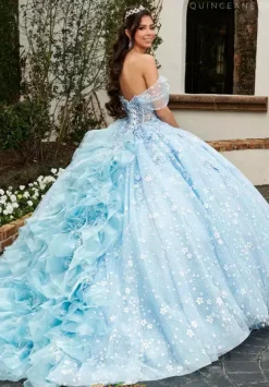 Plus Sized Quince Dresses|Sweet Sixteen^Rachel Allan Quince RQ3122 Light Blue