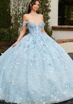 Plus Sized Quince Dresses|Sweet Sixteen^Rachel Allan Quince RQ3122 Light Blue