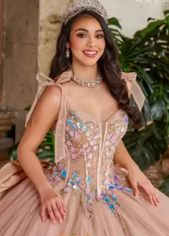 Plus Sized Quince Dresses|Sweet Sixteen^Rachel Allan Quince RQ2203 Latte