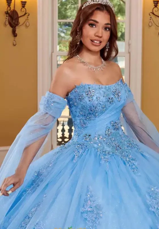 Quince Dresses With Sleeves|Plus Sized Quince Dresses^Rachel Allan Quince RQ3110 Azure