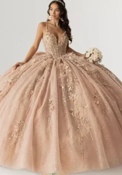 Sweet Sixteen|Plus Sized Quince Dresses^Rachel Allan Quince RQ3170 Nude Rose Gold