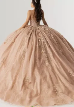 Sweet Sixteen|Plus Sized Quince Dresses^Rachel Allan Quince RQ3170 Nude Rose Gold