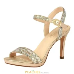 Shoes^Blossom Footwear Rosie-25 open toe heels by Gold Shimmer