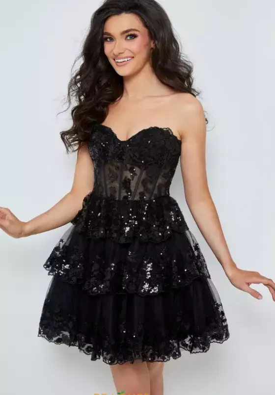 Wedding Guest|Sweet Sixteen^Jasz Couture Sequins A Line Tulle Dress 1625