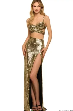 Sexy|Fitted^Sherri Hill 55417 Black/Gold