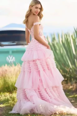 Long Dresses|Plus Sized Dresses^Sherri Hill 55309 Champagne