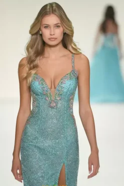 Pageant^Sherri Hill 67187 Aqua/Pink/Rose/Ab/Green