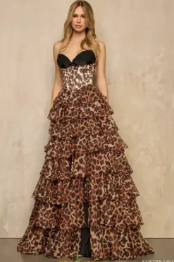 Long Dresses|Plus Sized Dresses^Sherri Hill 57585 Animal Print