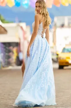 Ball Gowns|A Line^Sherri Hill 55521 Light Blue