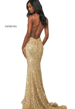 Long Homecoming Dresses|Fitted^Sherri Hill 53817 Emerald