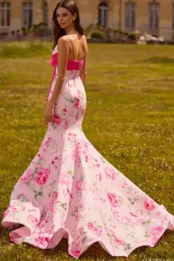 Winter Formal|Wedding Guest^Sherri Hill 57834 Pink Print