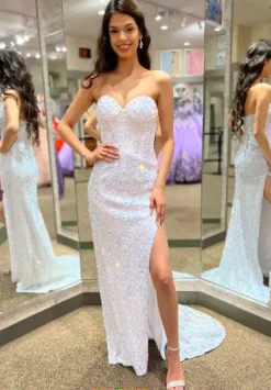Sexy|Fitted^Sherri Hill 55474 Ivory