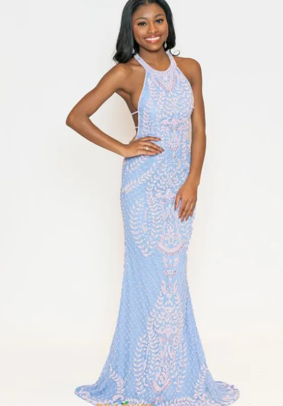 Sexy|Fitted^Sherri Hill 53439 Periwinkle/Pink