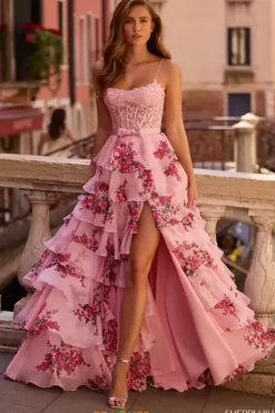 Winter Formal|Plus Sized Dresses^Sherri Hill 57568 Pink Print