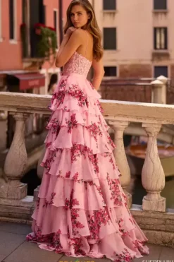 Winter Formal|Plus Sized Dresses^Sherri Hill 57568 Pink Print