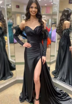 Long Homecoming Dresses|Sexy^Sherri Hill 55170 Black