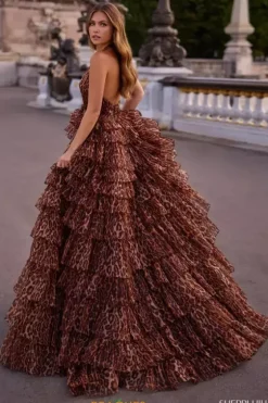 Long Dresses|Plus Sized Dresses^Sherri Hill 57488 Cheetah Print