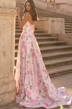 Wedding Guest|Quince Guest Dresses^Sherri Hill 57830 Pink Print