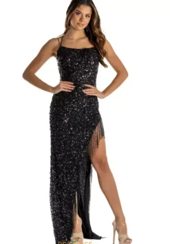Long Homecoming Dresses|Fitted^Sherri Hill 54883 Black