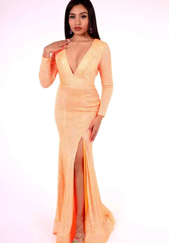 Long Sleeve Prom Dresses|Sexy^Sherri Hill 55046