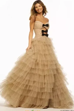 Sweet Sixteen|Long Dresses^Sherri Hill 56036 Nude/Black